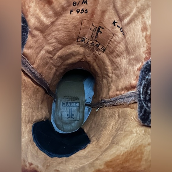 Frye Daisy Duke Python Studded Cowboy Boots Size 8M - Picture 8 of 15